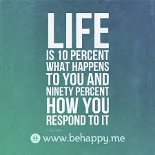 Behappy Me Life Is 10 Percent What Happens To You And Ninety Percent How You Respond To It Cool Words Inspirational Words Meaningful Quotes