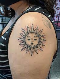 Sun Shoulder Tattoo Tattoos Shoulder Tattoo Tattoo Shops In La