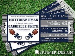 Sports Ticket Baby Boy Shower Invitation Cowboys Dallas Etsy Football Baby Shower Cowboy Baby Shower Baby Shower Invitations For Boys
