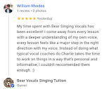 Bear Vocals Singing Tuition