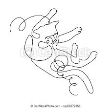 Here presented 40+ outline drawing of a cat images for free to download, print or share. Continuous One Line Drawing Funny Cat Lies On The Floor In Modern Minimalistic Style Vector Illustration Canstock