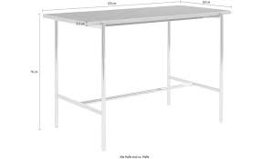 Birou Tara LeGer Home by Lena Gercke, gri/argintiu, 120/60/76 cm, oferit de  HOBBY MOBILA