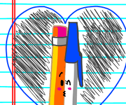 Baby hotline meme bfb (pencil,leafy,bracelety,and liy). Pencil X Pen 3 Drawception