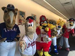 The soft mascots are perfect for kids to play with and the attention to detail makes these perfect to put on the shelf to show your team pride. Atlanta Braves On Twitter It S Blooper S Mascot Party And The Gang S All Here Sluggerrr Teamfredbird Stripersmascot Rangerscaptain Freddiefalcon Https T Co Nyflhtf7sr