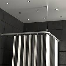 Duschvorhangstange Aluminium Mit Innenlaufrohr L Form Duschvorhangstange Dusche Vorhange