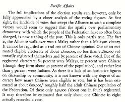 Bagi tan cheng lock yang dilahirkan di melaka pada tahun 1883 pula, beliau yakin bahawa pelbagai kaum di malaya, dapat disatukan dalam kesatuan politik sebagai pemimpin perikatan, tunku, tan cheng lock dan sambanthan telah berjaya menyatupadukan rakyat pelbagai kaum melalui pelbagai. 2013 The Thirteen Million Plus Ringgit Guy Rambles Page 31