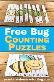 Word and logic puzzles are a wonderful way to engage the mind on lazy sunday mornings, and they're also useful educational tools for children. Free Printable Bug Counting To 10 Puzzles Passionate Homeschooling