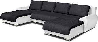 Große sofas zu günstigen preisen. Wohnlandschaft Eckcouch Ecksofa Otis Big Sofa Couch Mit Schlaffunktion Und Bettkasten U Sofa U Form Weiss Schwarz Madryt 120 Berlin 02 Amazon De Kuche Haushalt Wohnen