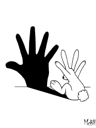 Rabbit Hand Shadow Art Print By Mobii Hand Shadows Shadow Art Shadow