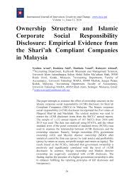 Dr tan is an established and well known consultant obstetrician and gynaecologist in sungai petani. Pdf Ownership Structure And Islamic Corporate Social Responsibility Disclosure Empirical Evidence From The Shari Ah Compliant Companies In Malaysia