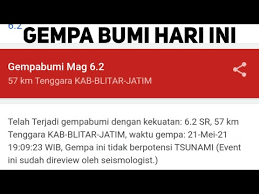 Catatan gempa bumi yang terjadi di indonesia hari ini 24 juli 2021 gempa bumi kembali guncangkan indonesia. Update Gempa Bumi Hari Ini 21 Mei 2021 Gempa Bumi Kabupaten Blitar Jawa Timur Youtube