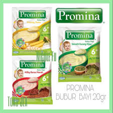 1sachet promina bubur bayi rasa beras merah 100gr bayam merah 50gr brokoli 20gr salmon. Promina Bubur Bayi 6bulan Sachet 20gr 3varian Shopee Indonesia