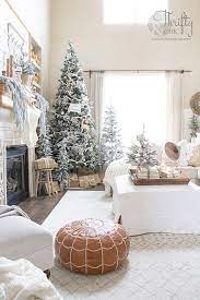 Woods And White Christmas Living Room Decor Tour 2020 Christmas Decorations Living Room White Christmas Decor Christmas Living Rooms