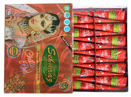 12 Pcs Golecha Chilli Bridal Red Sehnaaz Chilli Bridal Red Henna Cones Latest Golecha Henna Kit Red Henna Henna Cones