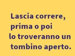 Lascia Correre Prima O Poi Lo Troveranno Un Tombino Aperto Citazioni Divertenti Citazioni Scherzose Citazioni Sarcastiche