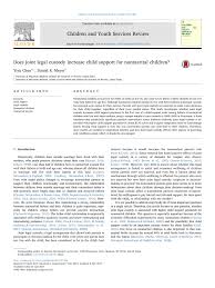 Maybe you would like to learn more about one of these? Pdf Does Joint Legal Custody Increase Child Support For Nonmarital Children