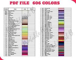 We've also updated it to include the new dmc colors too. Dmc Color Chart Etsy