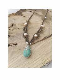 Vaiana Moana Necklace Turquoise Necklace Macrame Necklace Aniversario Moana Joias Moana