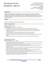 Additionally, the administrative intern shall assist and work with the development and advisory services staff as well as outside vendors as required. Management Intern Resume Samples Qwikresume
