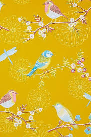 We have an extensive collection of amazing background images carefully. Marit Yellow Birds Floral Wallpaper