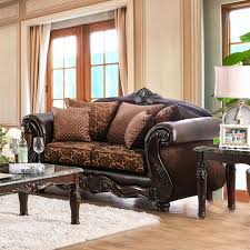 Furniture Of America Maldino Traditional Style Intricate Wood Carved Loveseat From Hayneedle Com Traditional Loveseat Furniture Of America Furniture