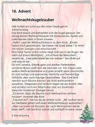 24 adventsgeschichten ein adventskalenderbuch adventskalender. Weihnachtskugelzauber 16 Advent Winterzeit