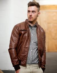 Men S Leather Outfits Archives Top Celebs Jackets Leather Jacket Leather Jacket Style Brown Leather Bomber Jacket