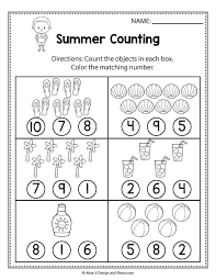 Welcome to preschool printable activities! Counting Worksheets Summer Math Worksheets And Activities For Preschool Kin Summer Math Worksheets Kindergarten Addition Worksheets Math Counting Worksheets
