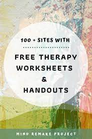 Free printable anxiety worksheets & resources | free printable. Free Therapy Worksheets Archives Mind Remake Project
