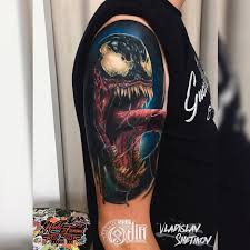 Tattoo Artist Vladislav Shetikov Venom Tattoo Tattoo Artists Marvel Tattoos