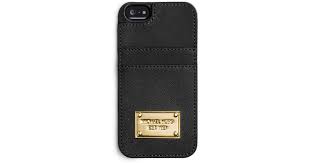 If you're looking for something to also keep you organized, our iphone folio cases include slots for. Michael Kors Saffiano Leather Pocket Smartphone Case In Black Lyst