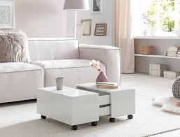 Couchtisch weiß hochglanz mit stauraum zu spitzenpreisen. Finebuy Couchtisch 60 X 60 Cm Weiss Hochglanz Rollbar Mit Schublade Wohnzimmertisch Mit Staufach