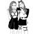 Selfie Black And White Girl Drawing