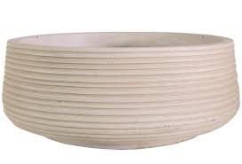 Indoor plants are bang on trend and our range of vases, plant pots and planters showcase them in their best light. Large Ribbed Beige Light Concrete Bowl Planter By Idealist Lite H12 D31 Cm 9 Ltrs Cap From 26 99 Getpotted Com