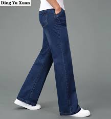Pants gradually became straighter and wider at the ankle until the end of the '70s when they were back to narrow at the ankles once again. Mens Loose Fit Flared Jeans Pants For Men Straight Bell Bottom Trouser Men Black Blue Long Flare Jeans Casual Plus Size 36 38 Jeans Aliexpress