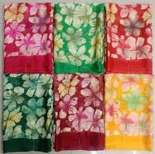 Georgette Tango Zari Printed Saree at ₹ 200piece in Surat | ID:  2856341520962