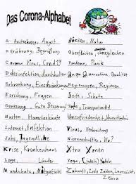 A brilliant occupation abc poster from really giant posters. Das Corona Abc Ein Begriff Verandert Die Welt Brentano Mittelschule
