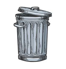 Garbage truck and garbage men isolated on white background.waste disposal.waste management concept illustration. Trash Can Drawing Vector Images Over 1 200