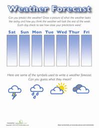 Weather Forecast For Kids Worksheet Education Com Weather Lessons Weather Lesson Plans Weather Worksheets