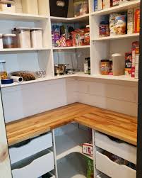 How to create an organized kitchen pantry closet by adding floating shelves, plastic food storage containers and a little creativity. Pierre Closets Home Facebook