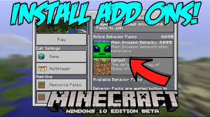 Originally revealed in october, minecraft pocket edition for windows phone has everything you'd want in a mobile minecraft experience. How To Install Addons On Minecraft Windows 10 Edition Youtube