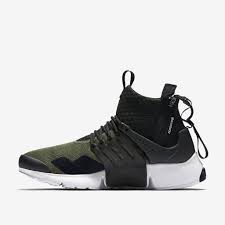 Air Presto Nikelab Acronym X Mid Sneakers Nike Olive Dust Shoes Men S Nike Air Presto Nike Air Presto Sneakers