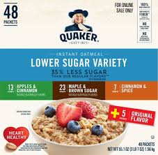1 packet (34g) nutrition facts. Quaker Lower Sugar Instant Oatmeal Variety Pack 48 Ct 1 14 Oz Kroger