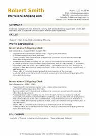 Write a college resume objective that hurts. International Shipping Clerk Resume Samples Qwikresume