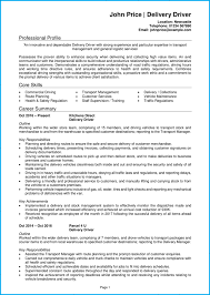 Delivery Driver Cv Example Writing Guide Land Top Jobs