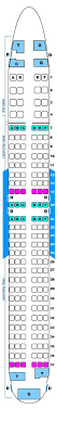 Seat Map Continental Airlines Boeing B737 800 16 144