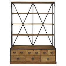 Dripex metall rollcontainer stahl rollcontainer mit 3 schubladen und hängeregistratur abschließbarer büroschrank bürocontainer 5 räder aktenschrank 40 x 50 wenn sie regelmäßig bücher und ordner verwenden, wäre vielleicht ein offener schrank mit vielen regalen praktisch. Regal Mit 9 Schubladen Aus Mangoholz Und Gealtertem Schwarzem Metall Wilfried Maisons Du Monde