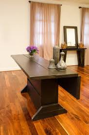 4 Foot Folding Table Great Table That Folds Down To A Narrow Console But Opens To A Full Size Dining Table Upon Drop Leaf Table Pub Table Sets High Top Tables