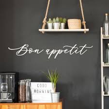 Decorate with quotes and words using easy wall lettering stencil transfers. Kitchen Quote Wall Decals Bon Appetit Vinyl Stickers French Quotes Dining Room Cafe Restaurant Decoration Wall Sticker D838 Buy At The Price Of 1 89 In Aliexpress Com Imall Com