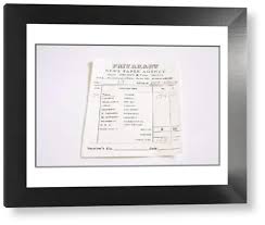 Framed Print of Vintage Print of Newspaper Bill Malad Bombay Mumbai. Framed Print from Alamy